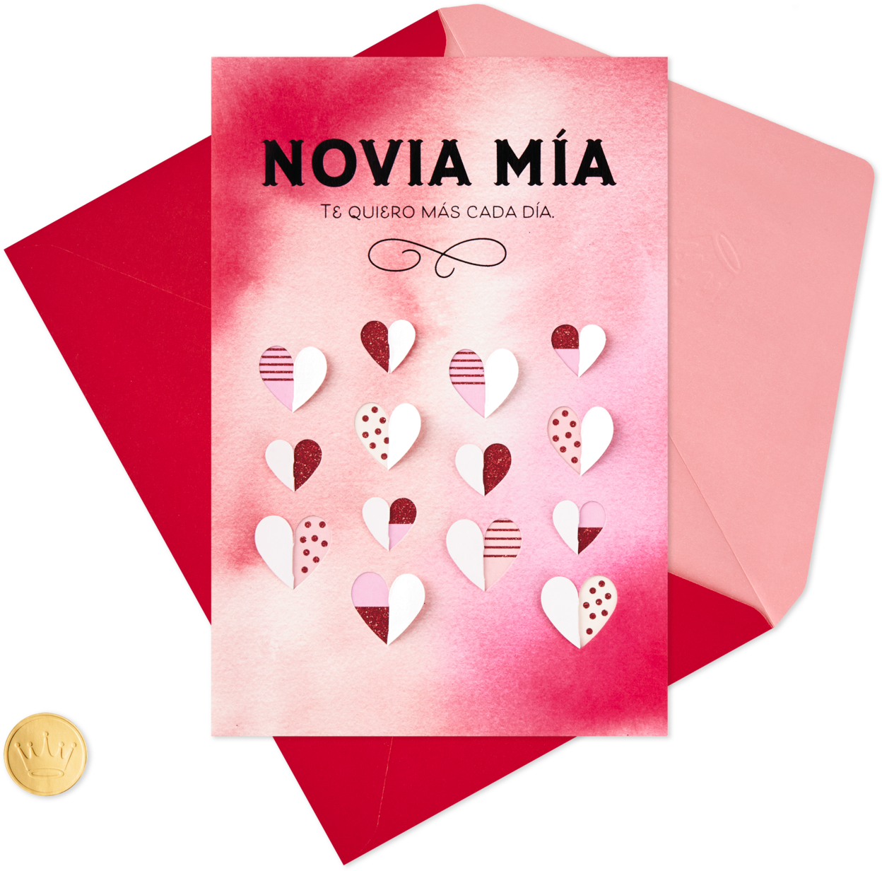 So Lucky Spanish-language Valentine's Day Card For - Paper (1470x1470), Png Download