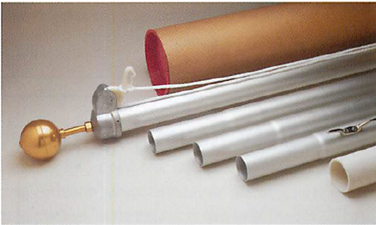 Patio Ground Set, External Halyard Non Tapered Flagpole - Marking Tools (1200x1200), Png Download