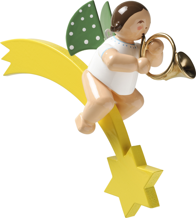 Angel With French Horn, On Comet - Wendt Kühn Figurine Angel (632x700), Png Download