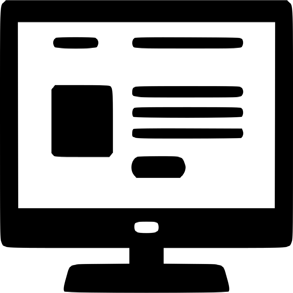 Website And Blog Design/development - Computer Website Icon (980x980), Png Download
