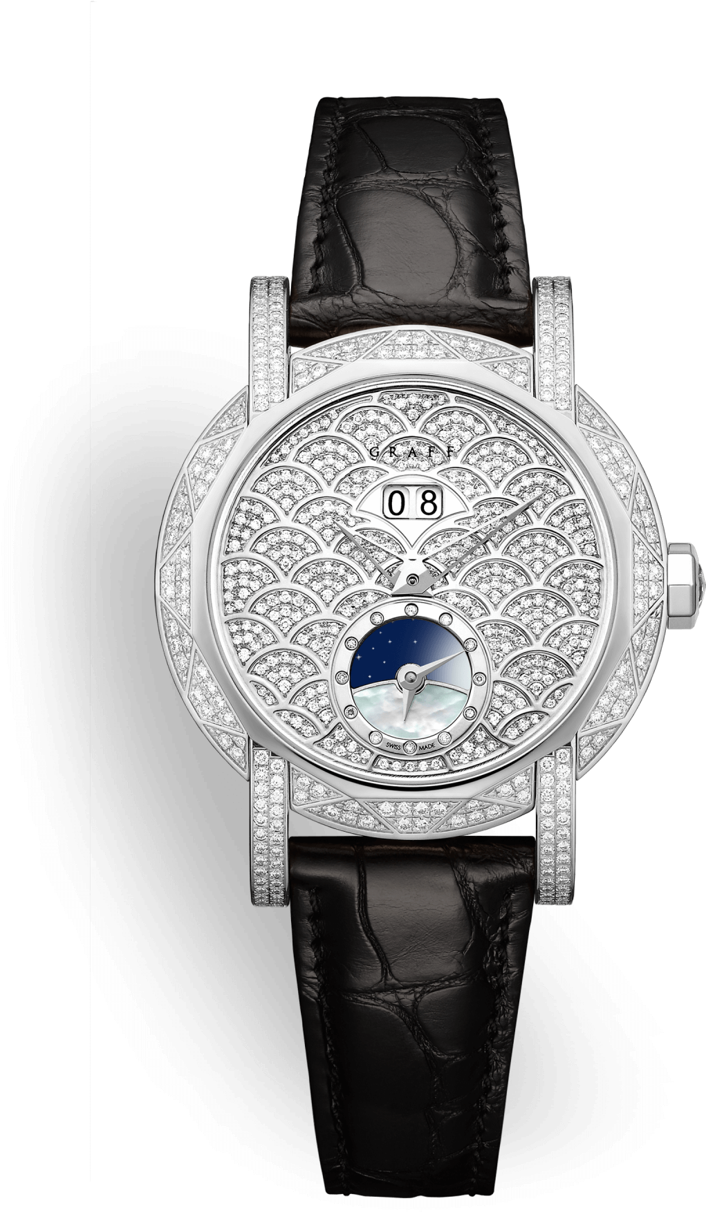 A Graff Ladies' Graffstar Icon Automatic 38mm Full-set - Analog Watch (1400x2000), Png Download