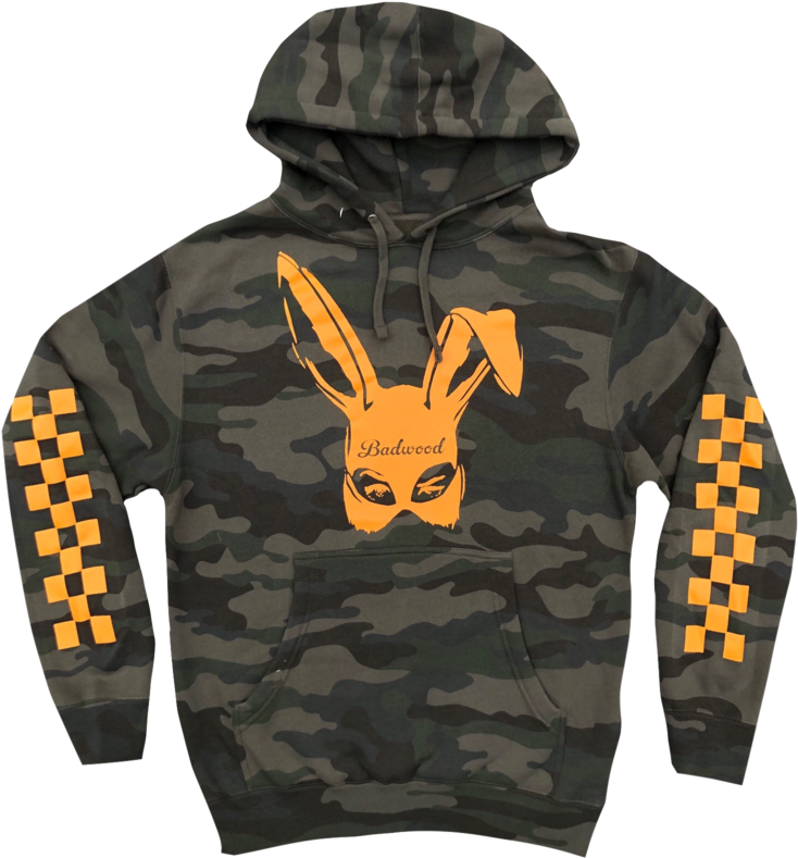 Bad Bunny Hoodie In Camo - Sweatshirt (768x1024), Png Download