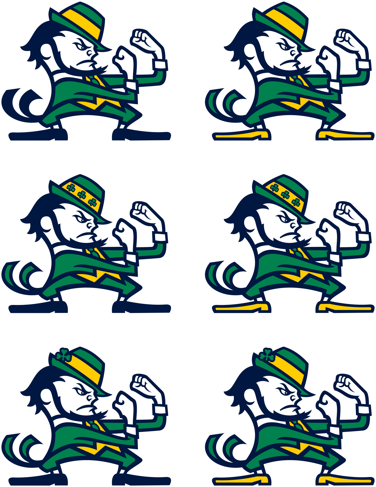 593f3d766f590 Notredame3options - Thumb - - Png - Notre Dame Fighting Irish (1314x1704), Png Download