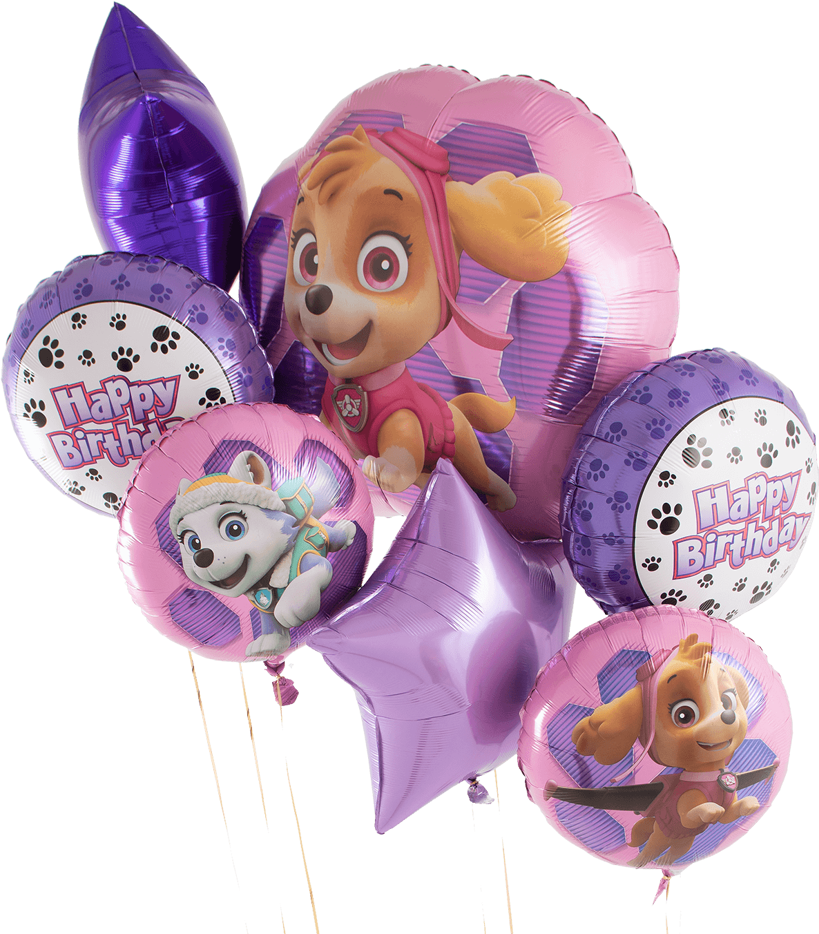 Paw Patrol Pink'd Birthday Bunch - Balloon (1400x1400), Png Download