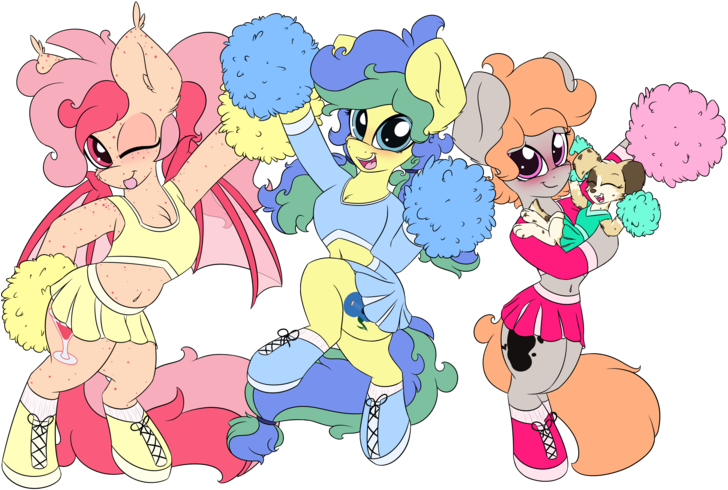 K-kopp, Bat Pony, Cheerleader, Cheerleader Costume, - Cartoon (800x566), Png Download