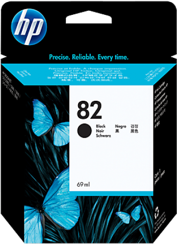 Hp 82 69-ml Black Ink Cartridge - Hp 82 Ink (650x500), Png Download
