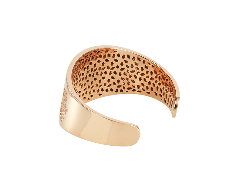 Rose Gold Vermeil Bangle With A Large And 2 Smaller - Bangle (800x800), Png Download