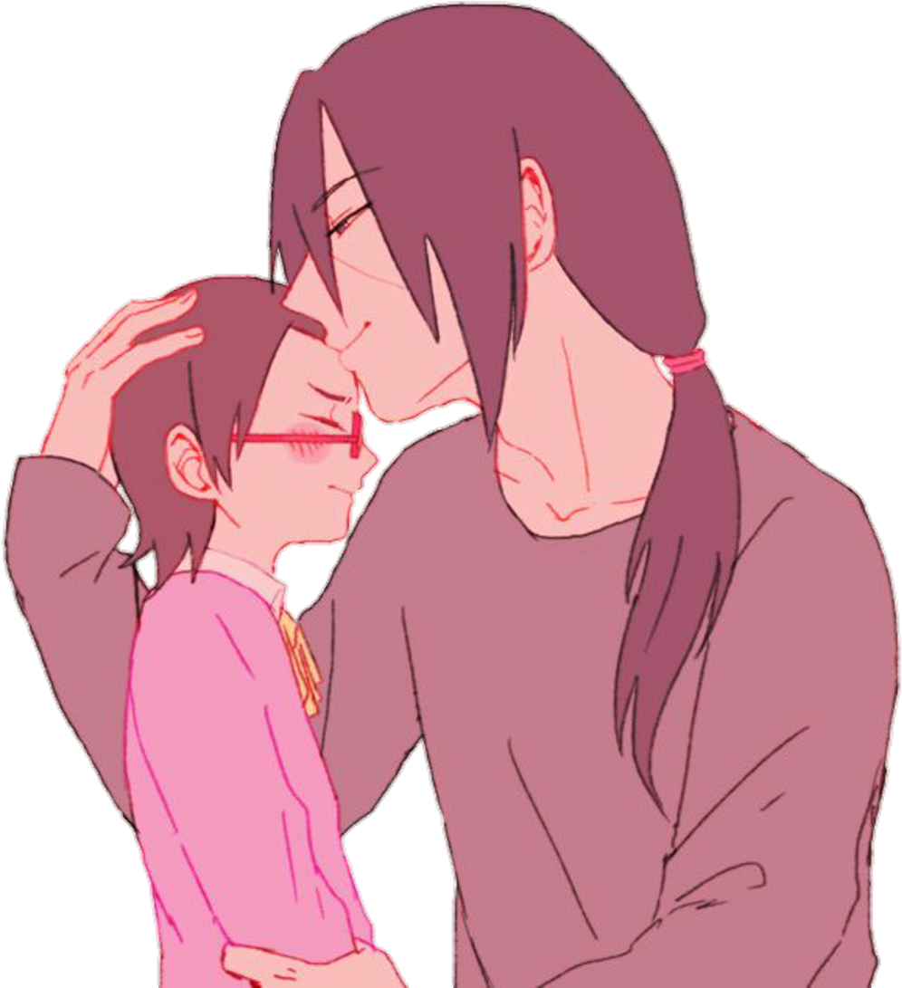 Uchiha Sticker - Itachi Sarada (1024x1108), Png Download