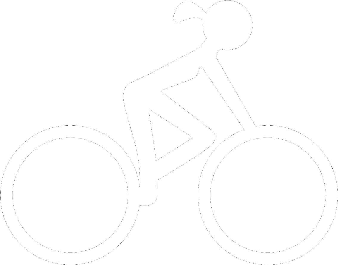 1229px Bicycle Icon - Cyclist Png White (1229x1024), Png Download