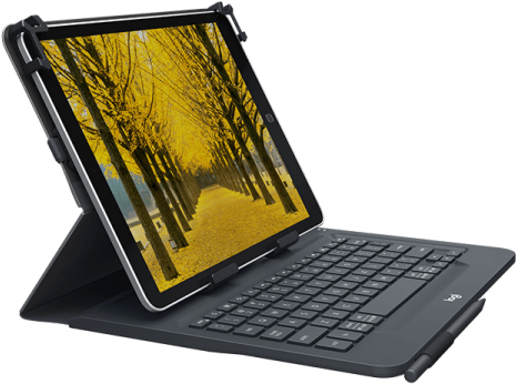 Logitech Universal Folio Keyboard Case For 9-10" Tablets - Logitech Universal Folio Keyboard Black (600x800), Png Download
