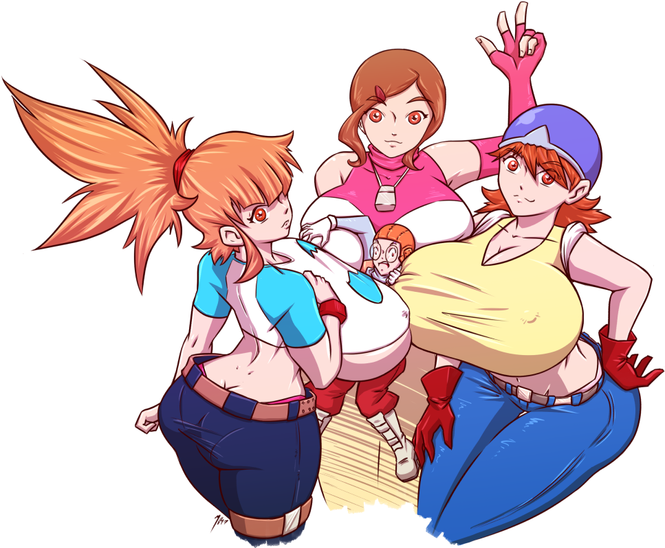 Big Breasts Digimon Nsfw - Cartoon (1071x900), Png Download