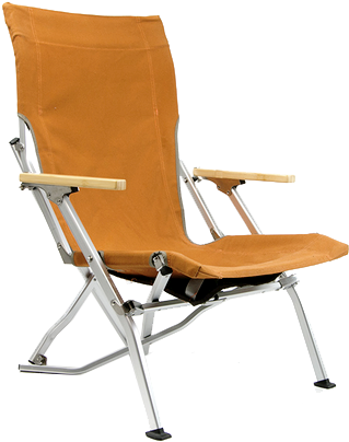 Snow Peak Folding Beach Chair, Orange - Chair (600x600), Png Download