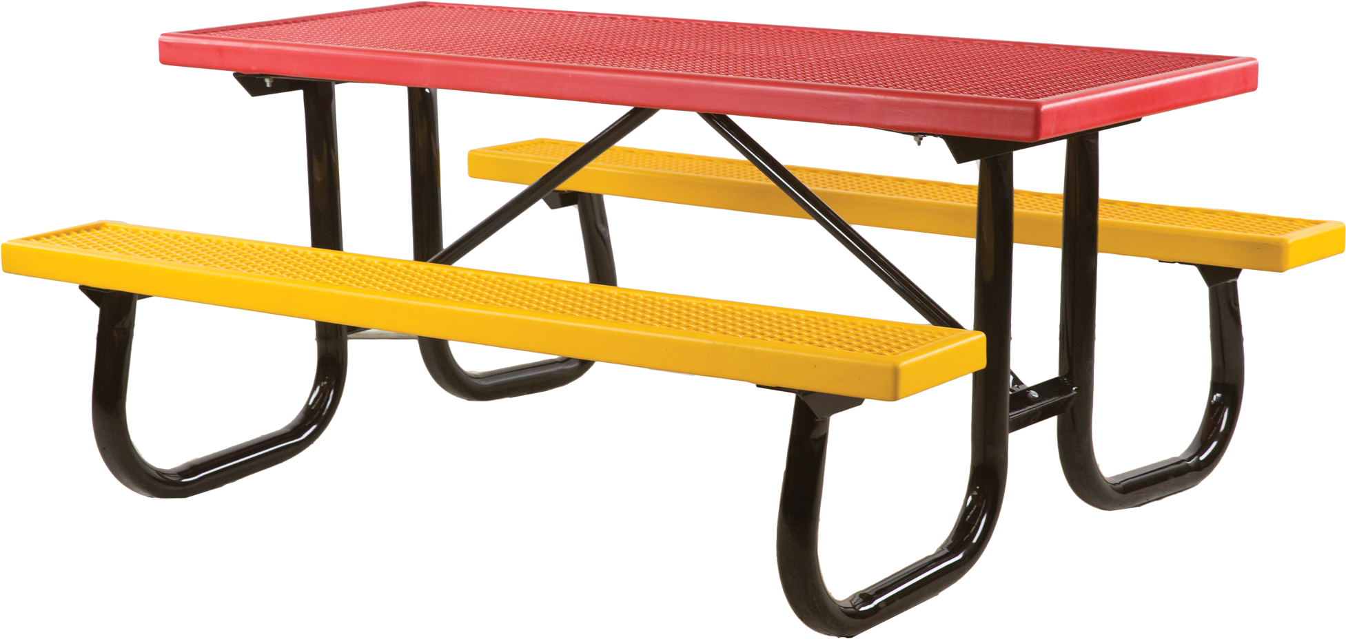 Outside Bench - Picnic Table (2000x1078), Png Download