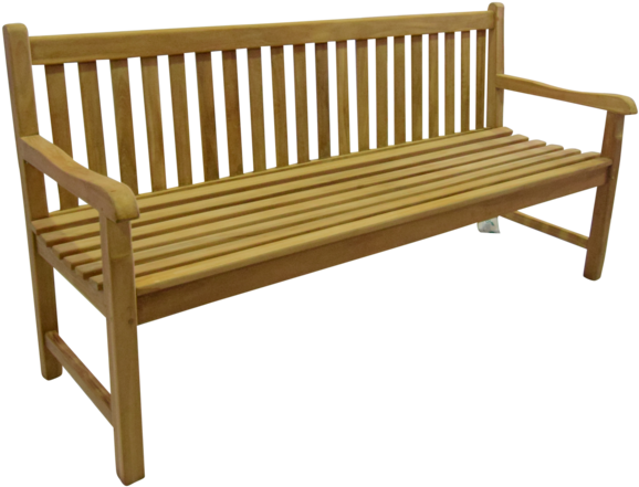 Traditional Garden Park Bench 180cm - Neem Wood Furniture (600x600), Png Download