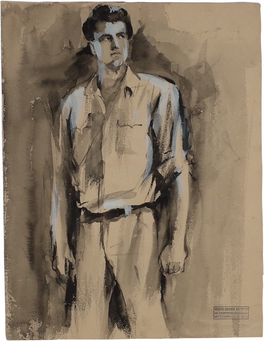 Watercolour Portrait Of Male Model - Watercolor Paint (1024x1294), Png Download