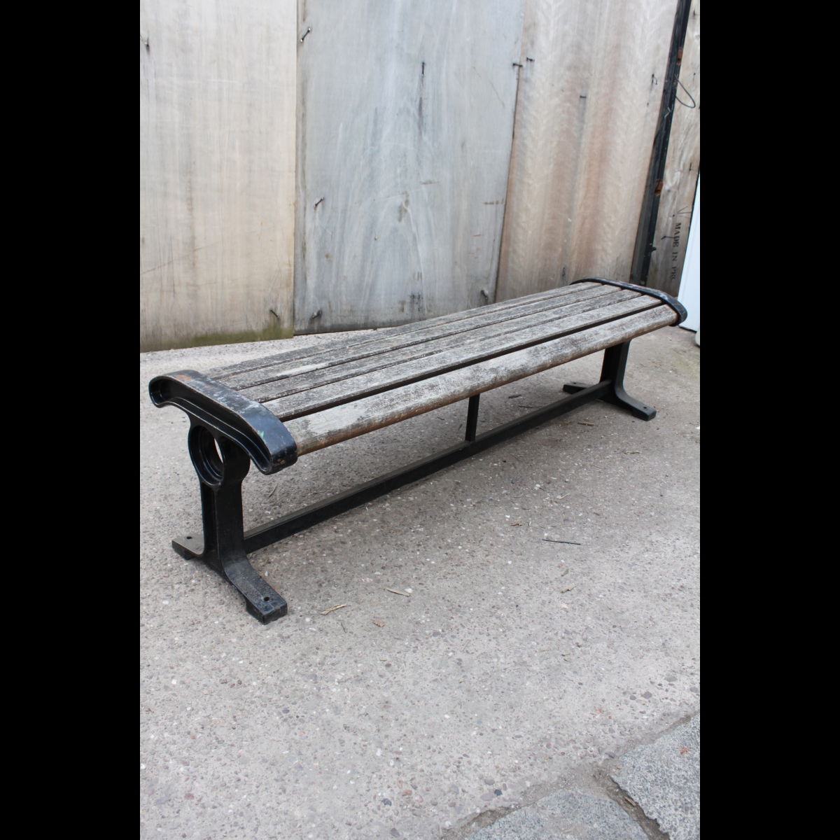 0012014 Backless Wooden Park Bench X1 - Bench (1200x1200), Png Download