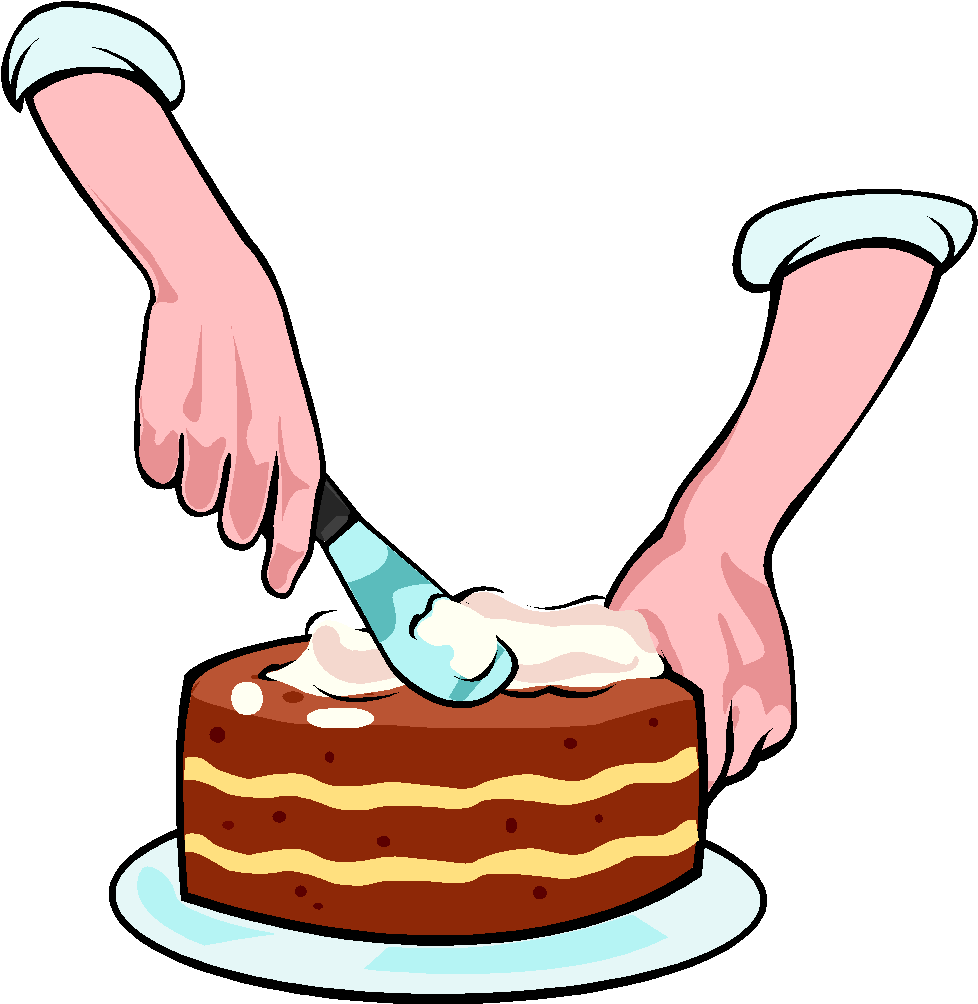 Cake Decorating Clipart - Cake Icing Clip Art (996x1004), Png Download