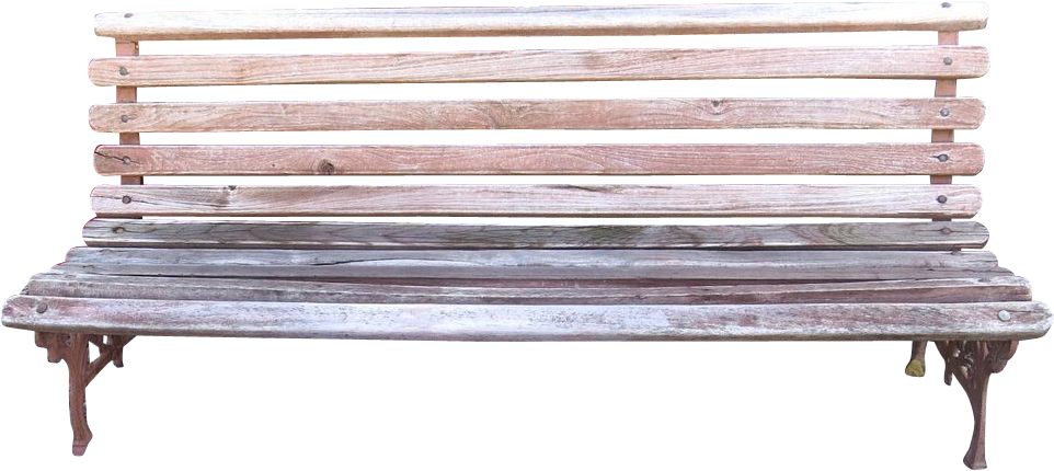 Cast Iron And Wood Slat Park Of Railway Bench From - Outdoor Bench (961x961), Png Download