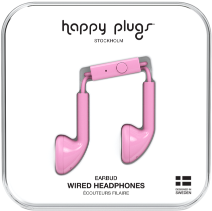 Pinkearbud - Happy Plugs (600x600), Png Download