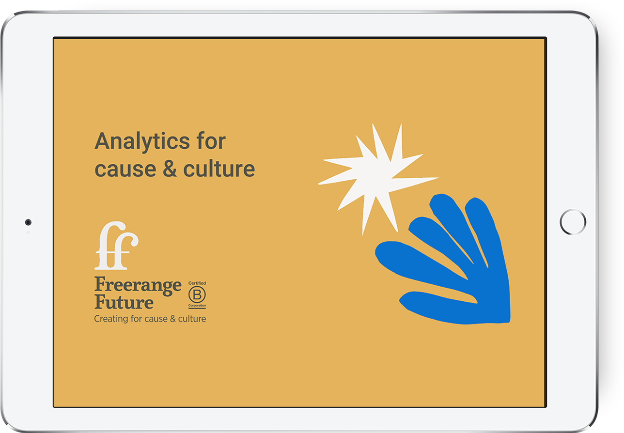 An Ipad Displays A Slide Titled 'analytics For Cause - Sign (1500x1100), Png Download