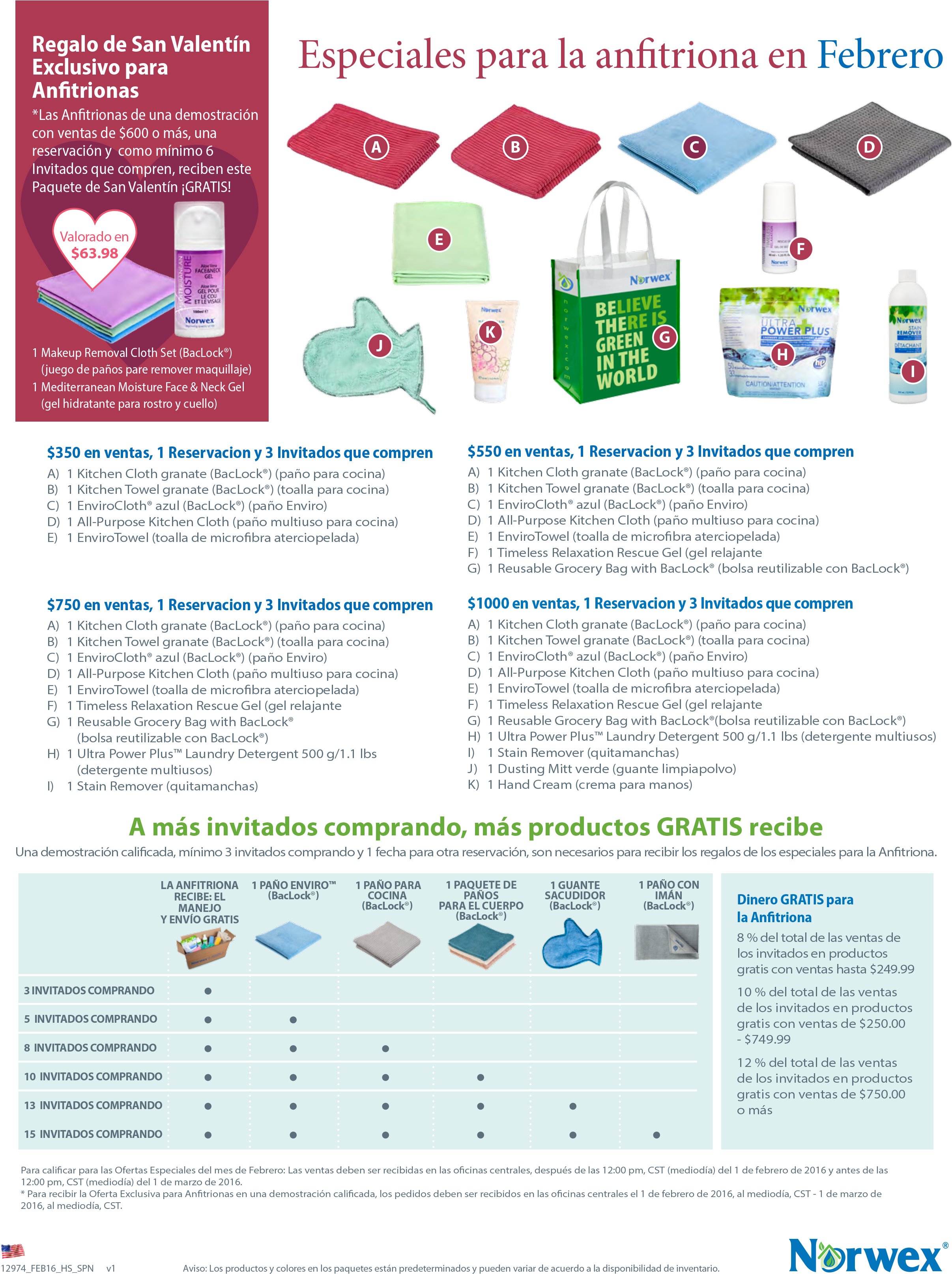 Norwex Usa Spanish February Host Exclusive - Norwex June 2018 Hostess Specials (2488x3234), Png Download