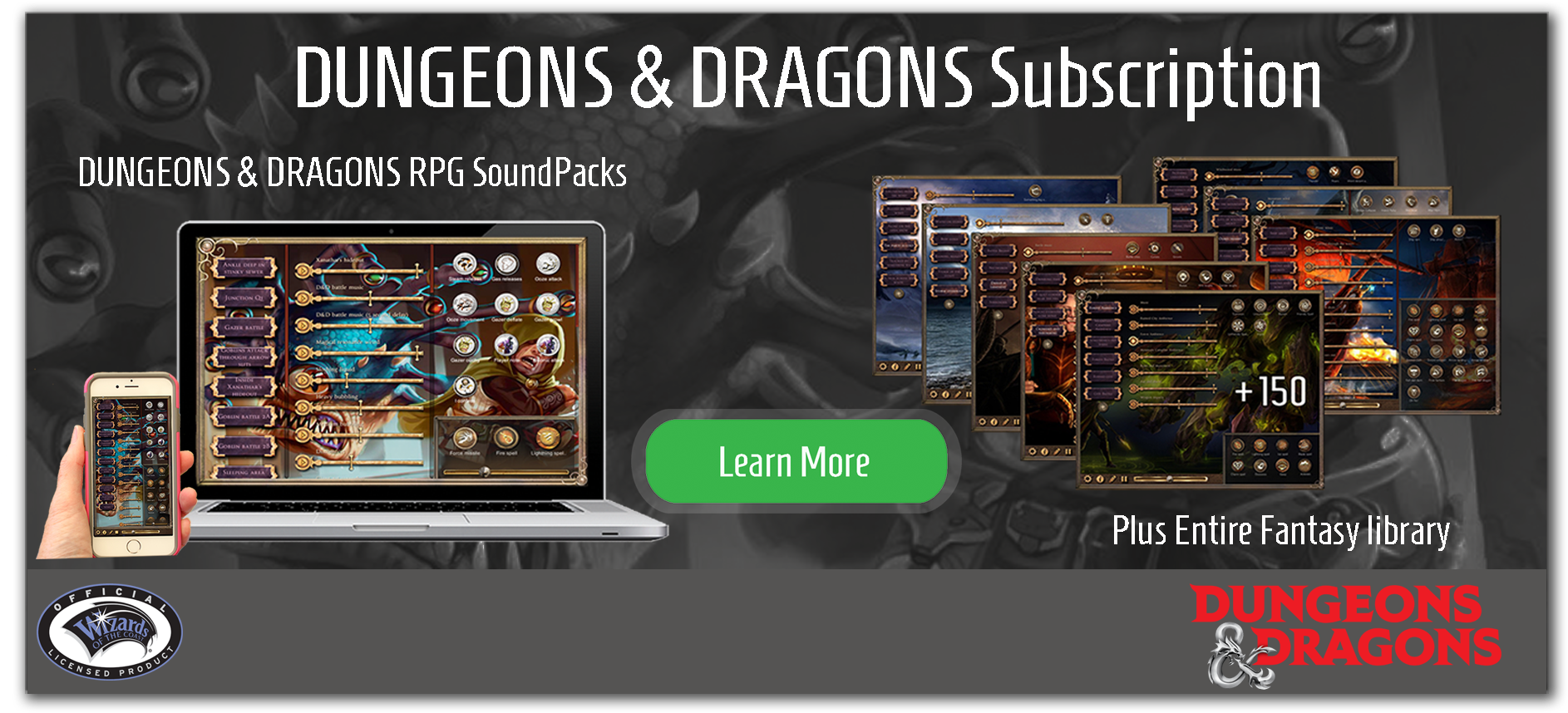 Dungeons & Dragons Sounds To The Max - Multimedia Software (1962x921), Png Download