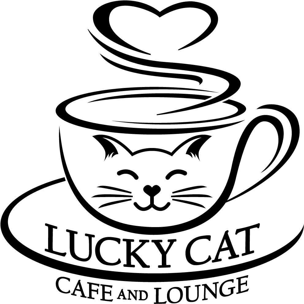 Lucky Cat Logo Blackpng - Lucky Cat Cafe Louisville Ky (1000x1000), Png Download