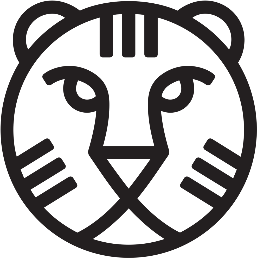 Download The Tiger Head Only In Black As - Film Festival Rotterdam (1200x1164), Png Download