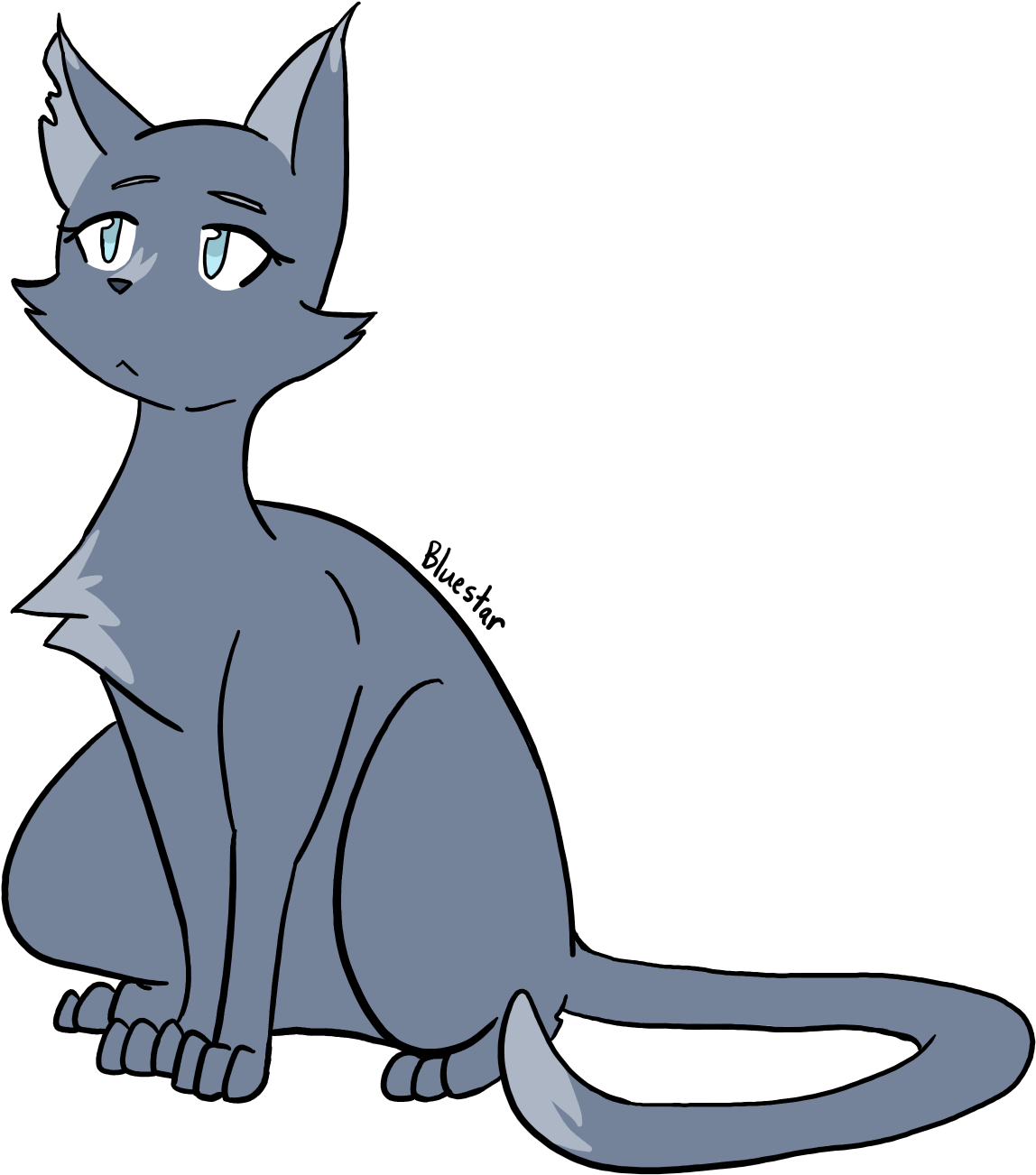 Big Cat Clipart Skinny Cat - Cats Warirrors Arts (1350x1386), Png Download