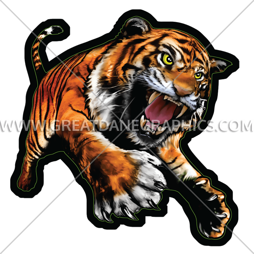 White Tiger Clipart Full Body - Tiger Full (825x825), Png Download