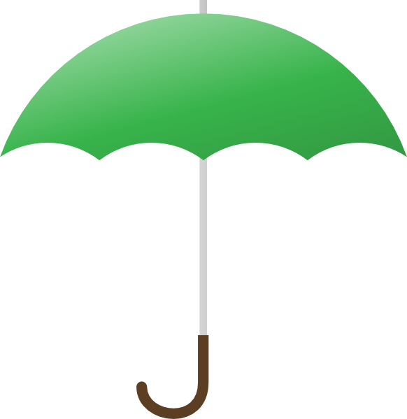 Green Umbrella Png (582x599), Png Download