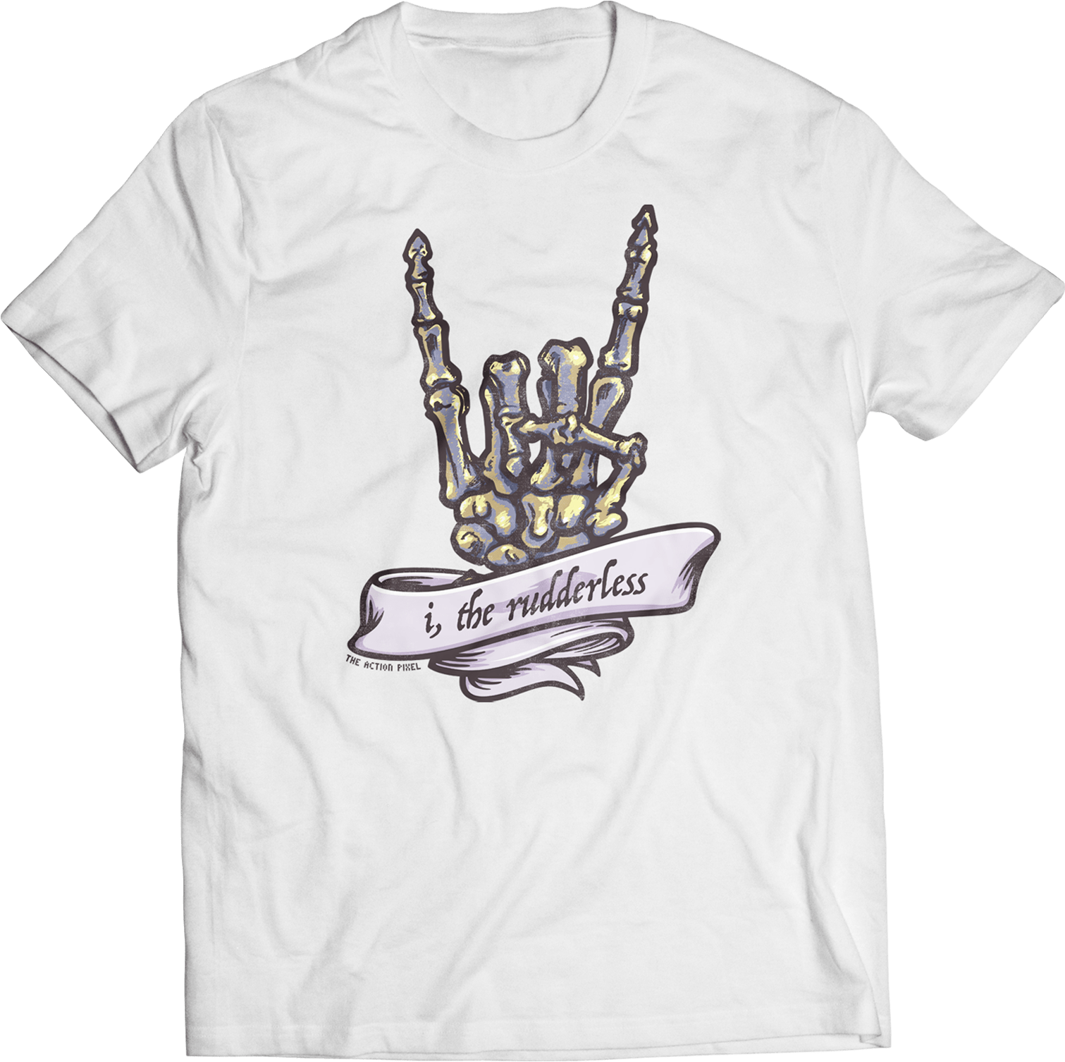 “i, The Rudderless” Horned-skeleton Hand - Neil Young Zuma T Shirt (1518x1512), Png Download