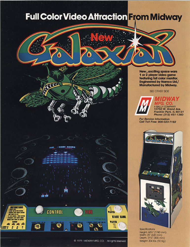 Galaxian Arcade Flyer High Score Saves 1 - Galaxian Arcade Game (1000x1000), Png Download