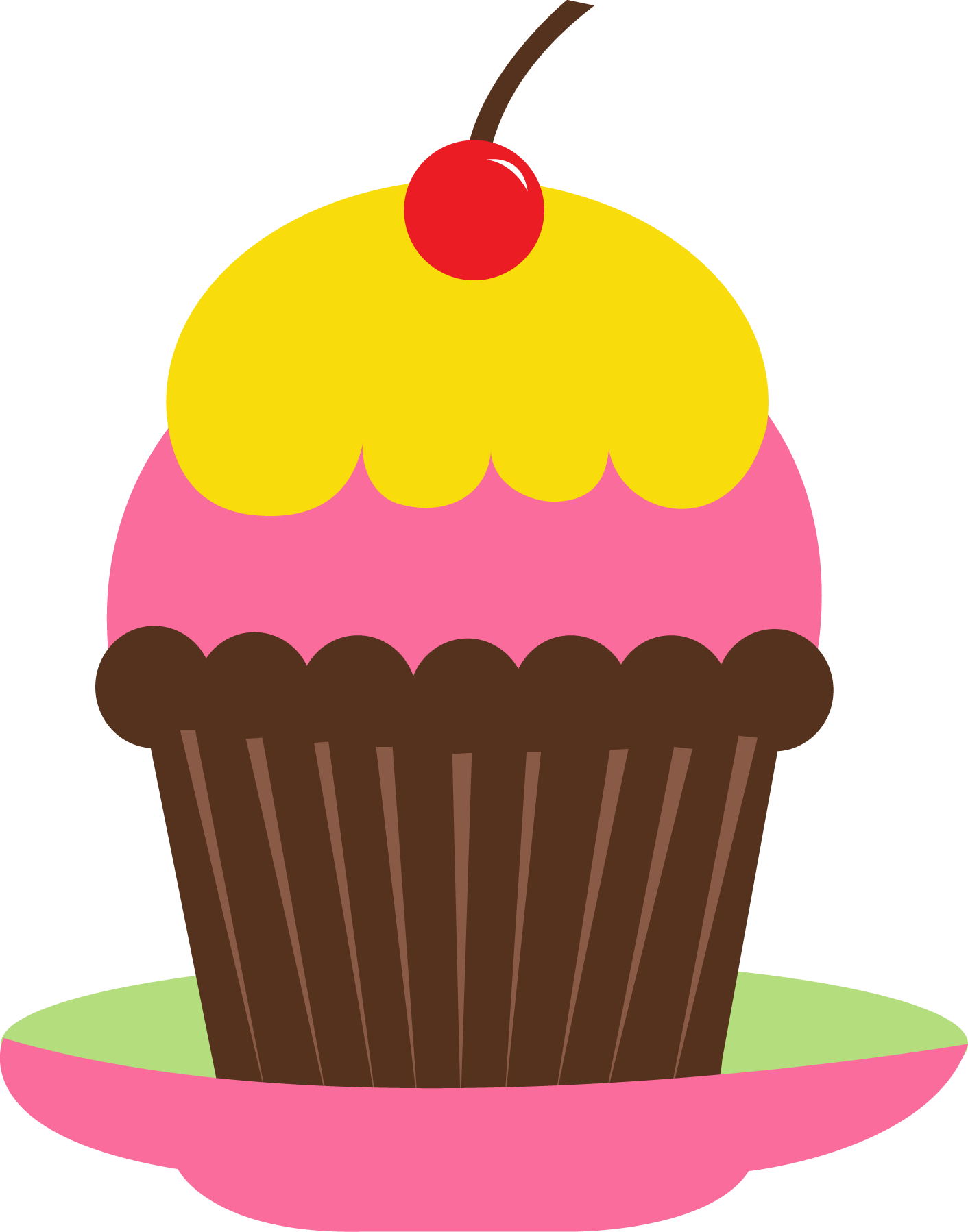 Happy Birthday Cupcake Clip Art - Cupcake (1412x1798), Png Download