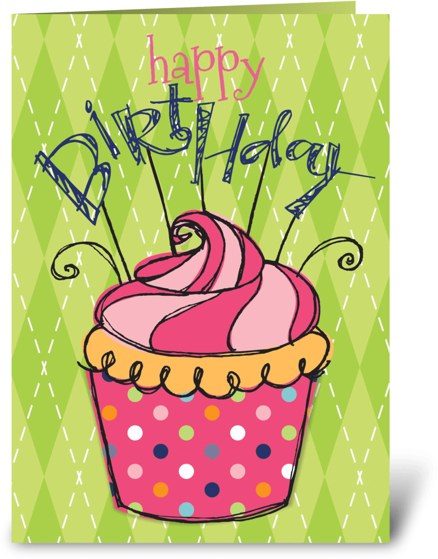 Happy Birthday Cupcake - Cupcake (1050x1188), Png Download