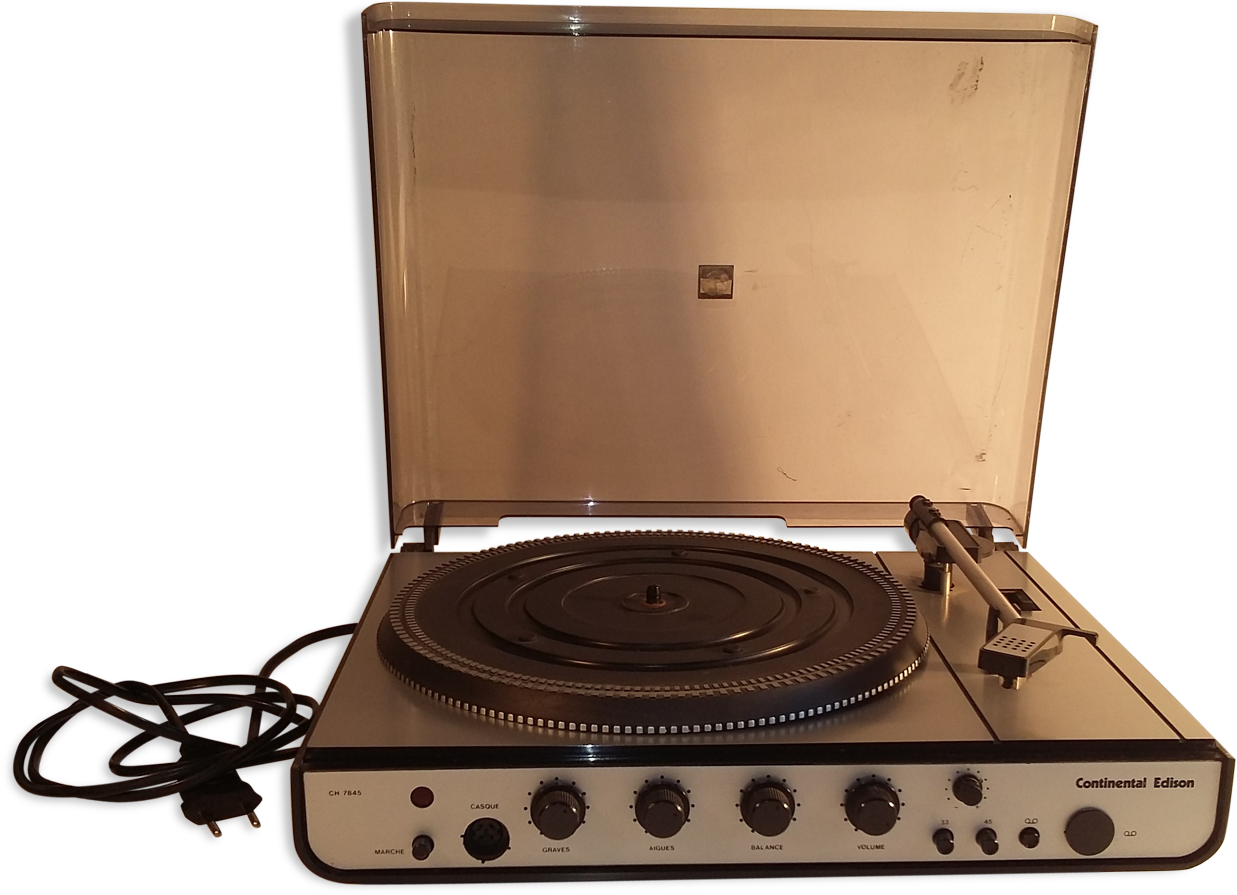 Continental Edison Vintage Record Player - Laptop (1457x1457), Png Download
