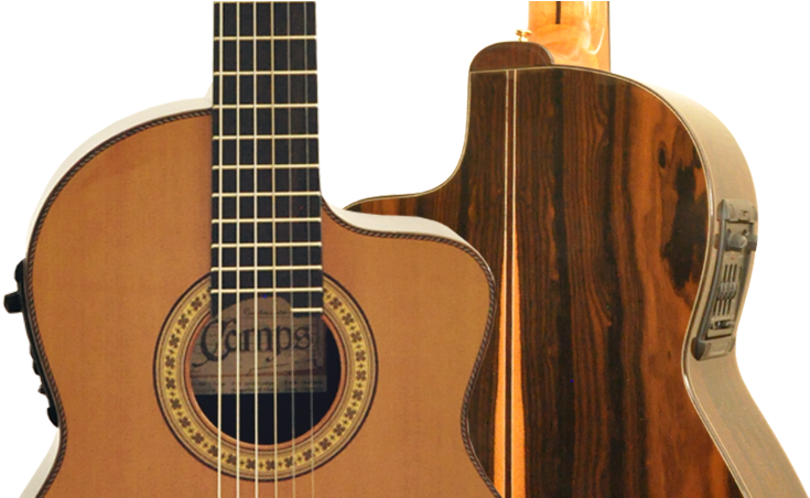 Classic / Amplified - Acoustic Guitar (922x451), Png Download