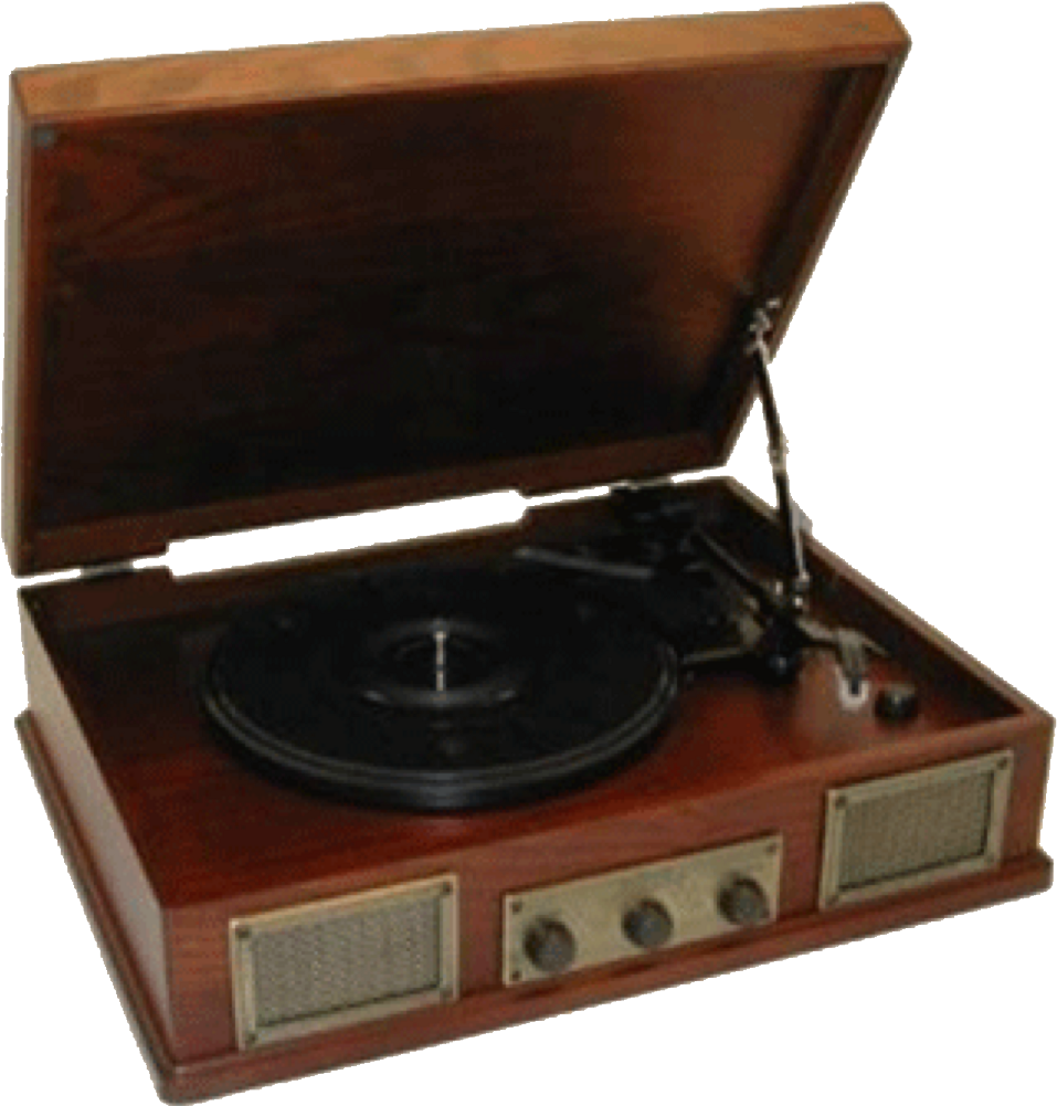 Record Player Recordplayer Vinyl Records 90s 90saesthet - Vinyl Player Wood Case (1024x1036), Png Download