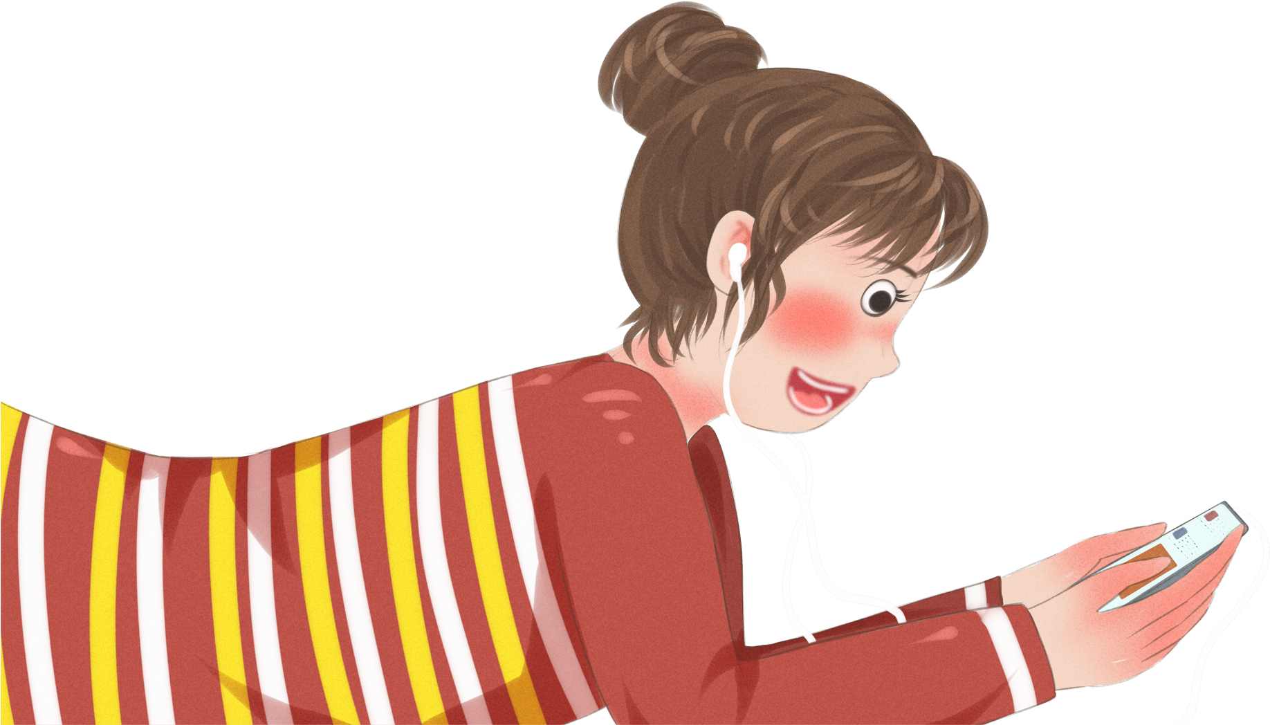 Cartoon Creative Garota Personagem Png E Psd - Cartoon (2000x2000), Png Download