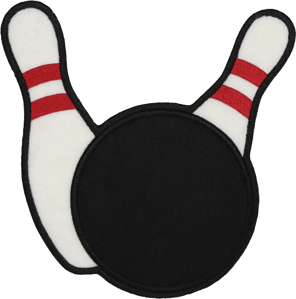 Ps119 Bowling Ball And Pins Patch Patch - Ten-pin Bowling (1001x1001), Png Download