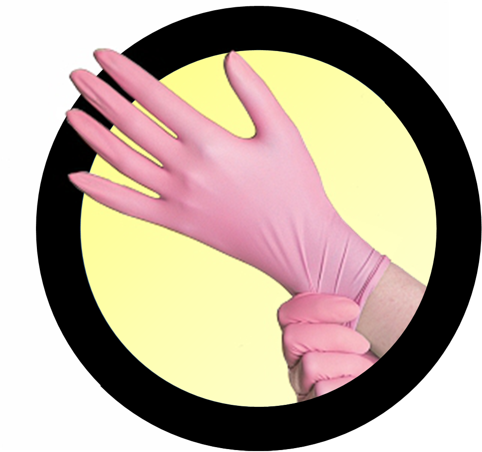 Pink Latex Glove (992x930), Png Download