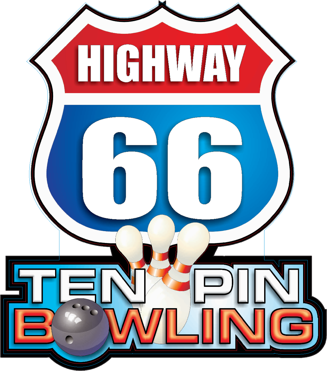 Ultra-modern Lanes, Combined With A New Computer Controlled - 10 Highway 66 Bowling Pins (1134x1287), Png Download