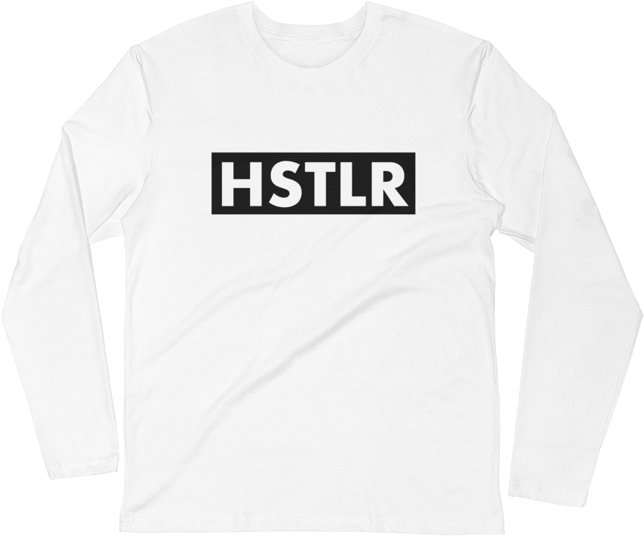 Hstlr Fitted Crew White Wear Hstlrlongsleeveteewhite - Long-sleeved T-shirt (1000x1000), Png Download