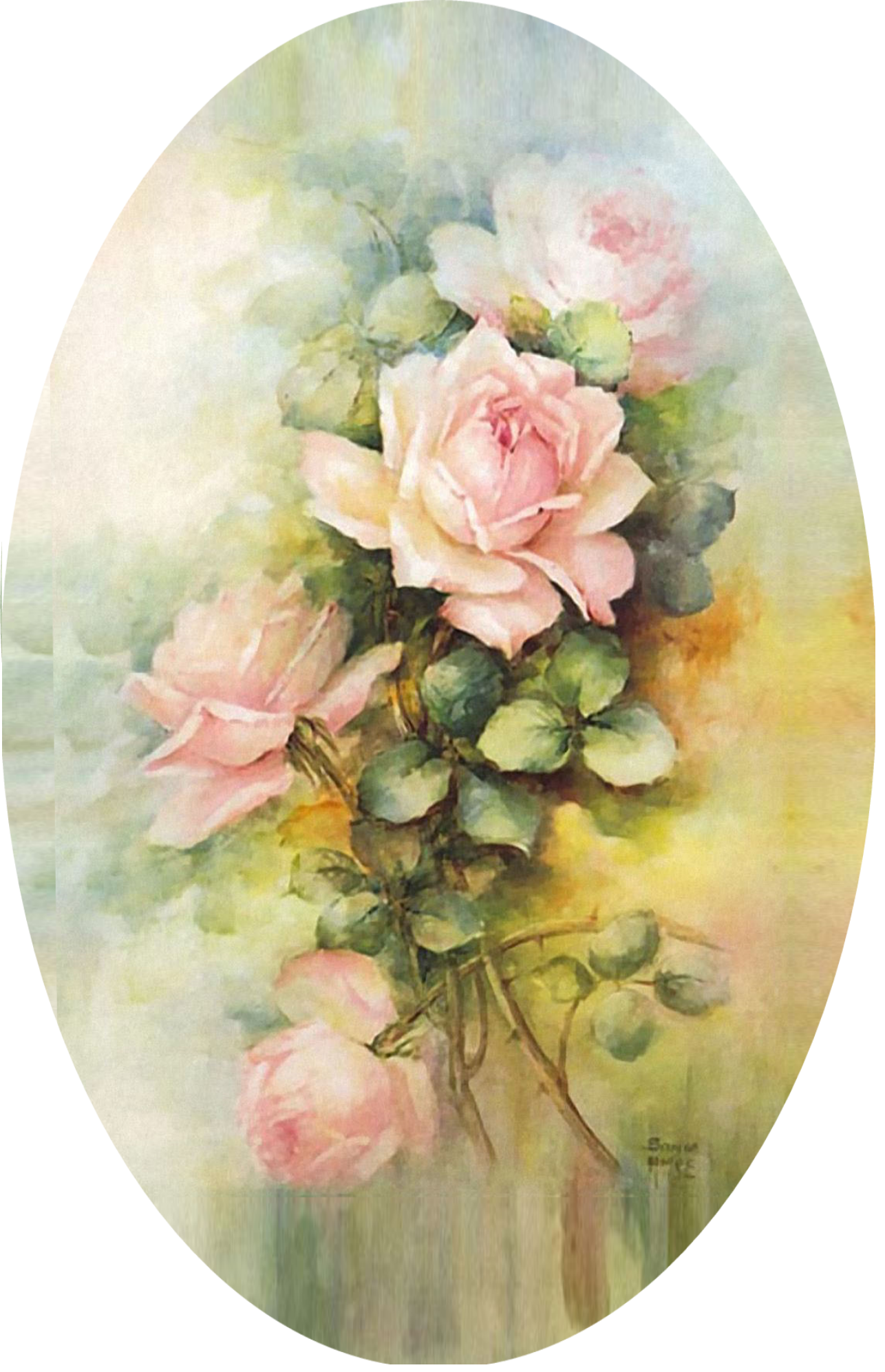Flores - Sonie Ames Roses Art (1286x1994), Png Download