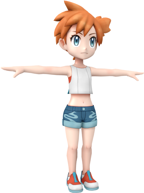 Download Zip Archive - Misty Let's Go Pikachu (750x650), Png Download