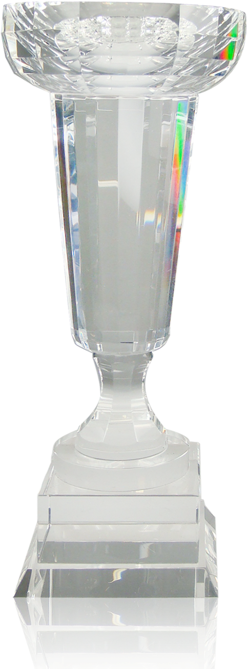 Crystal Goblet - Trophy (529x1342), Png Download