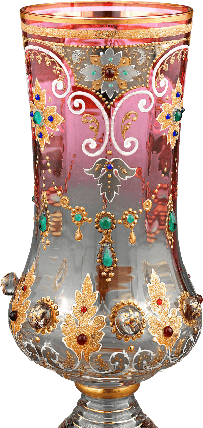 Moser Cranberry Glass Goblet - Vase (1400x1750), Png Download