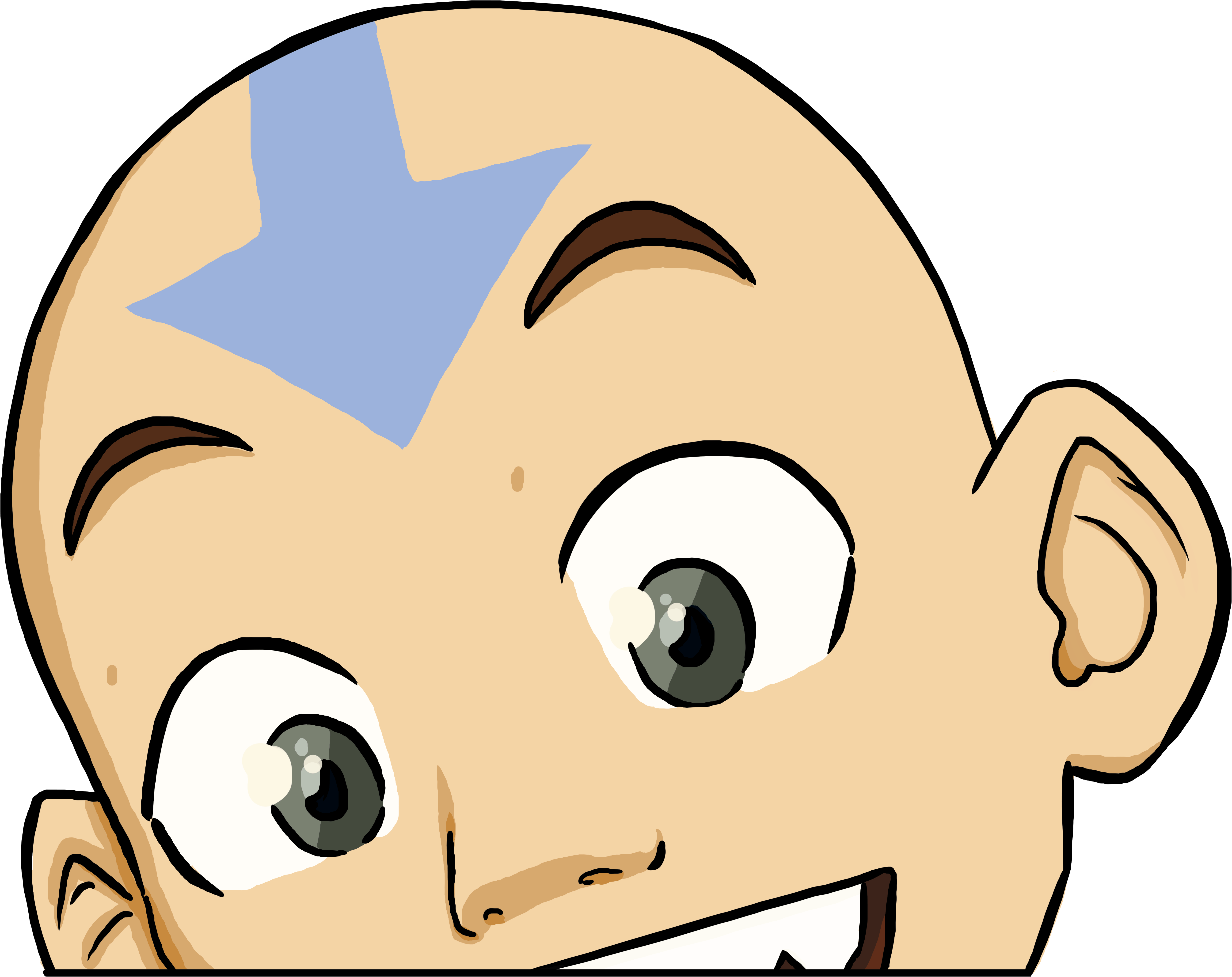 Avatar Aang Sticker - Cartoon (6000x6000), Png Download