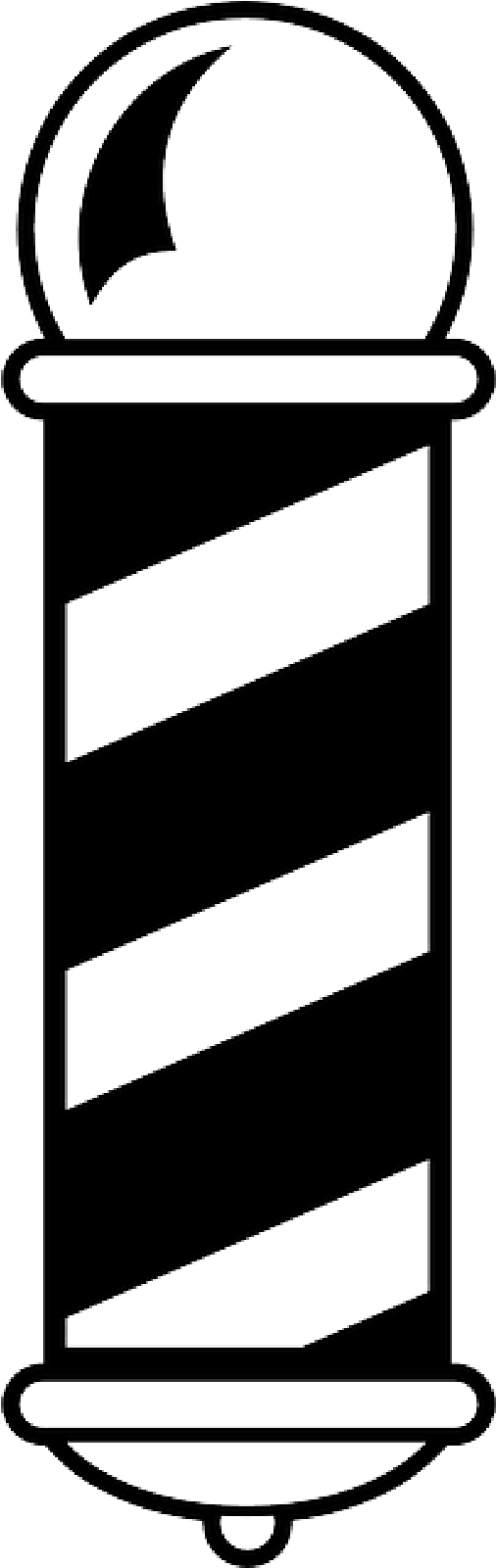 Clipart Telephone Poles - Barber Pole Black And White (800x1600), Png Download