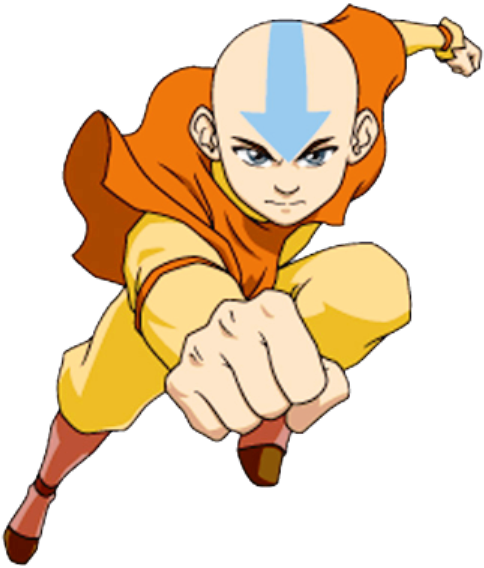 Aang Cartoon Image-ynb613 - Fire Earth Water Air Cartoon (600x600), Png Download